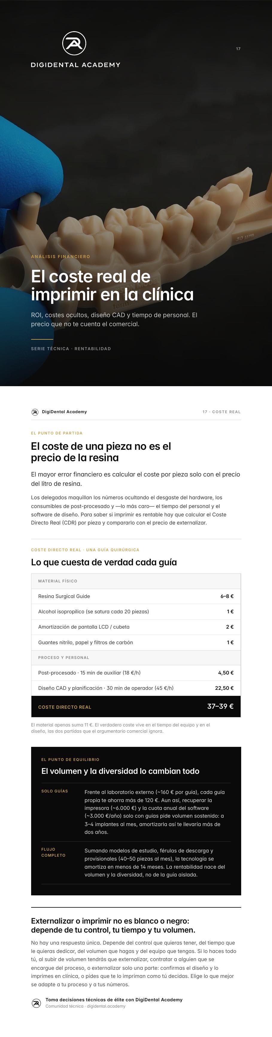 Vista previa de Coste de imprimir en tu clínica dental